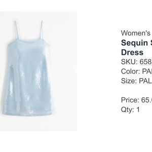 Abercrombie Light blue sequin dress